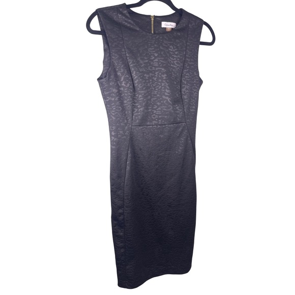 Calvin Klein Dresses & Skirts - Calvin‎ Klein Women's Black Textured Sleeveless Sheath Dress Knee Length Size 6